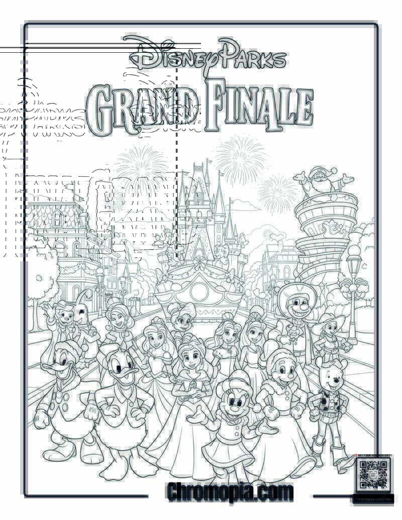 Disney Parks Grand Finale Parade Coloring Sheet
