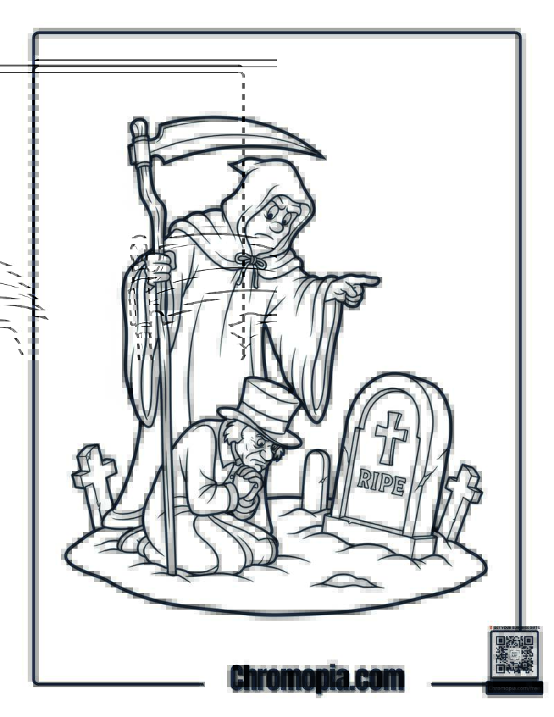 Pete Ghost Of Christmas Future Coloring Page
