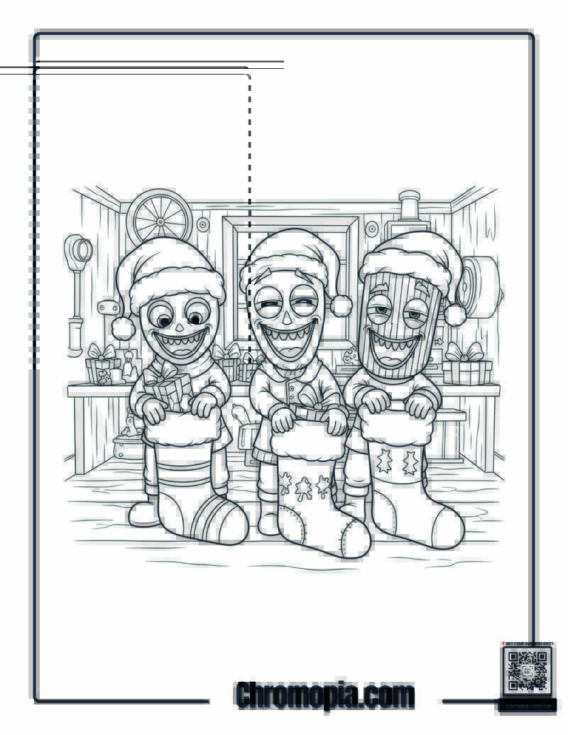 Lock Shock And Barrel Christmas Coloring Page