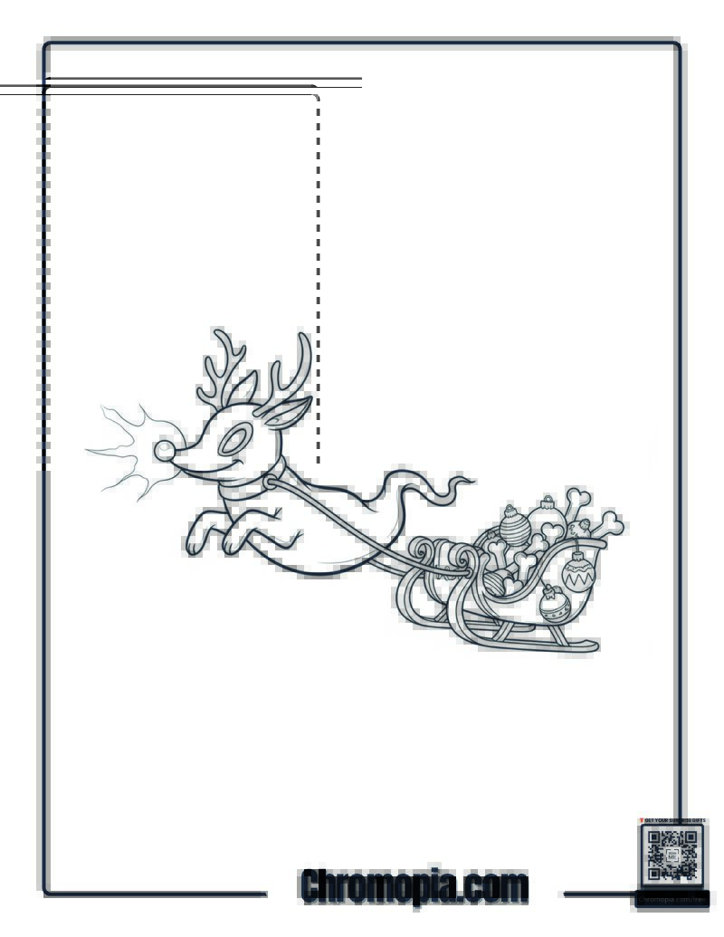 Zero Reindeer Nose Coloring Page