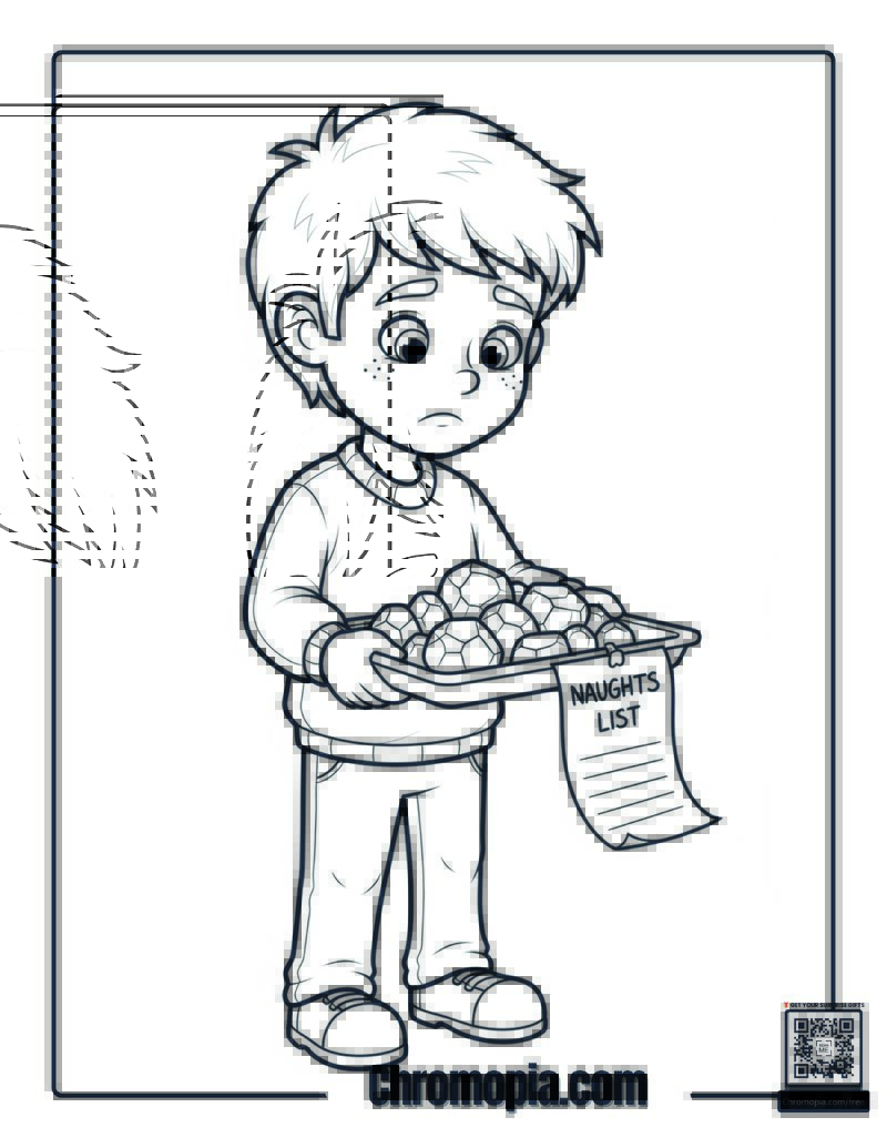 School Lunch Tray Full Of Coal Coloring Sheet