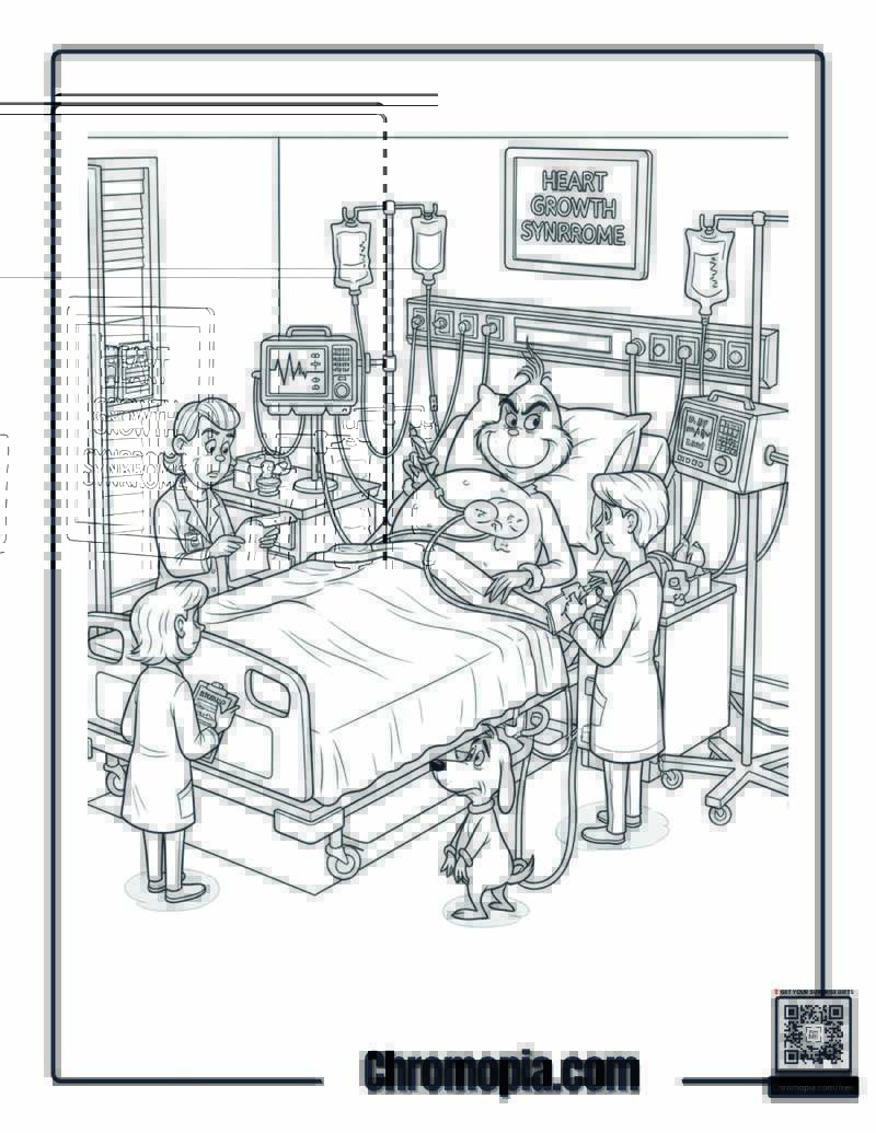 Grinch_s Emergency Heart Surgery Medical Drama Coloring Page