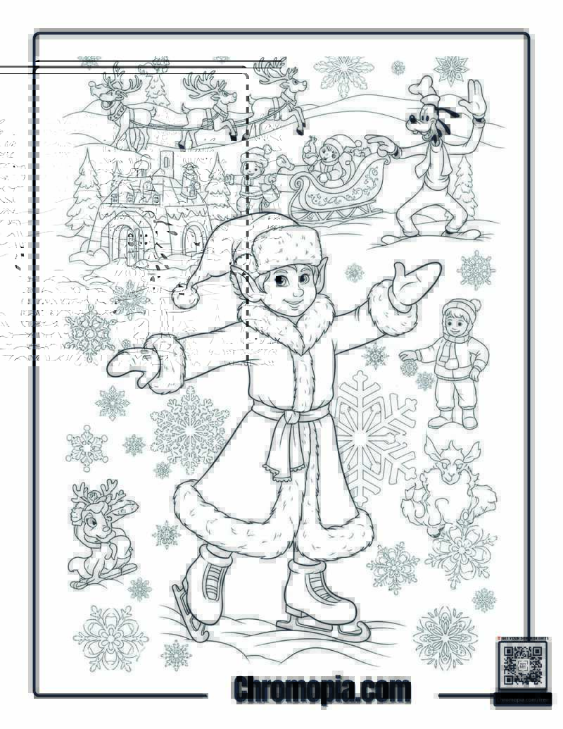 Russian Snow Festival Mandala Coloring Page