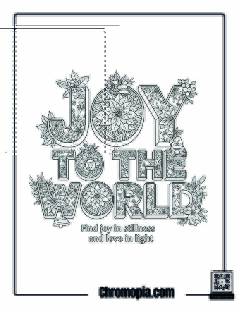 Joy To The World Mandala Coloring Sheet