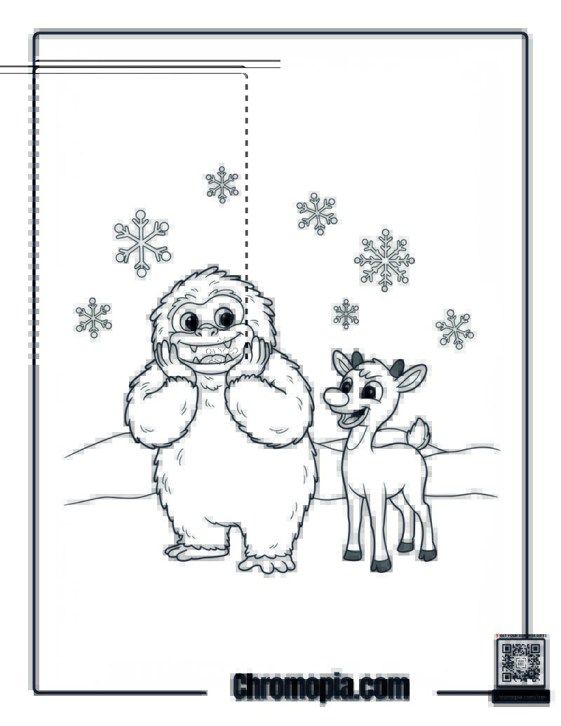 Abominable Snowman Rudolph Coloring Page
