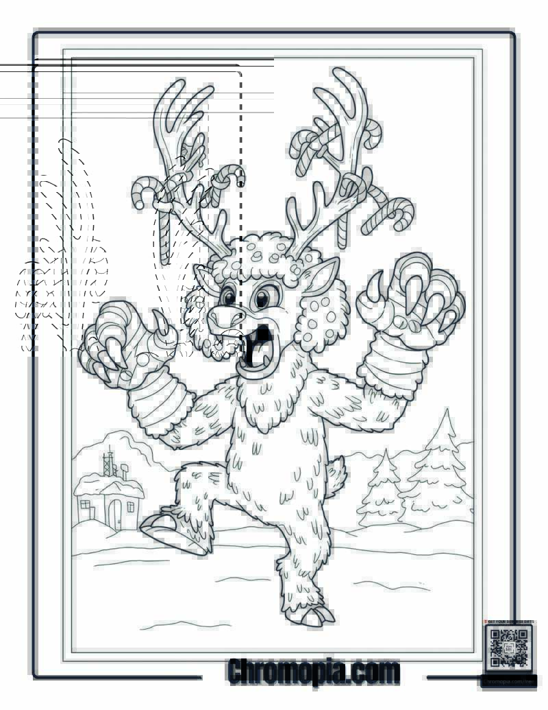 Bumble Rudolph Coloring Sheet