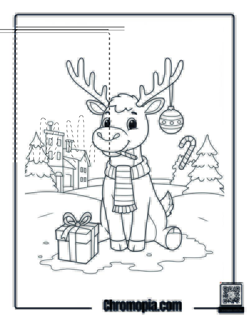 Christmas Rudolph Coloring Pages