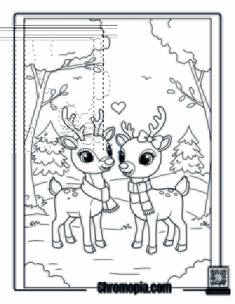 Clarice and Rudolph Coloring Pages