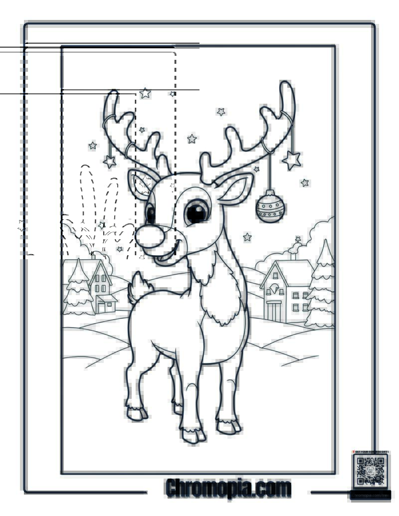 Rudolph the Red Nosed Reindeer Coloring Pages