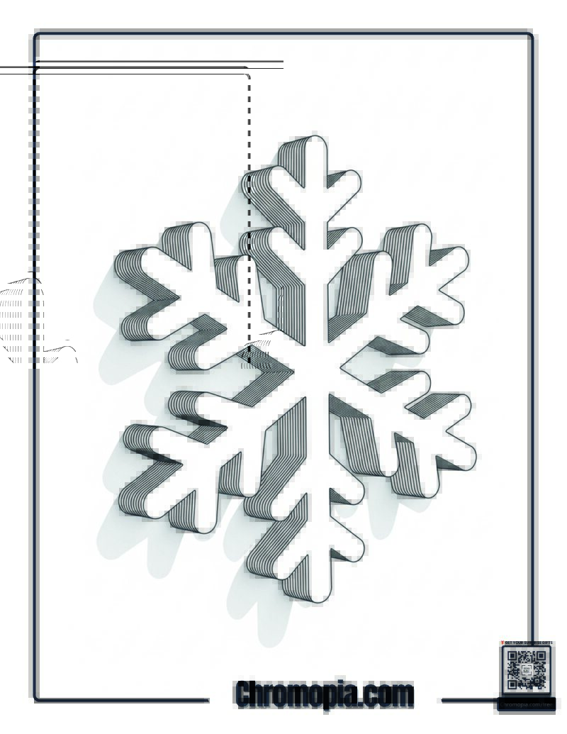 Big Chunky Star Snowflake Coloring Page
