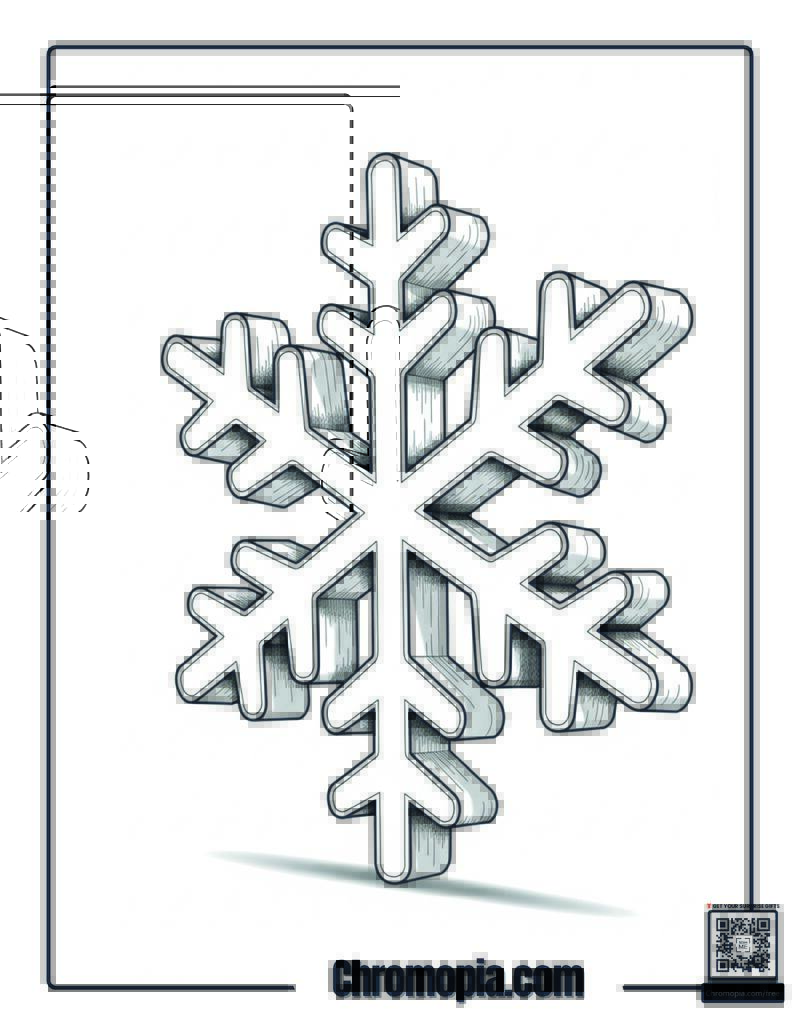 Lightning Bolt Snowflake Electric Coloring Page