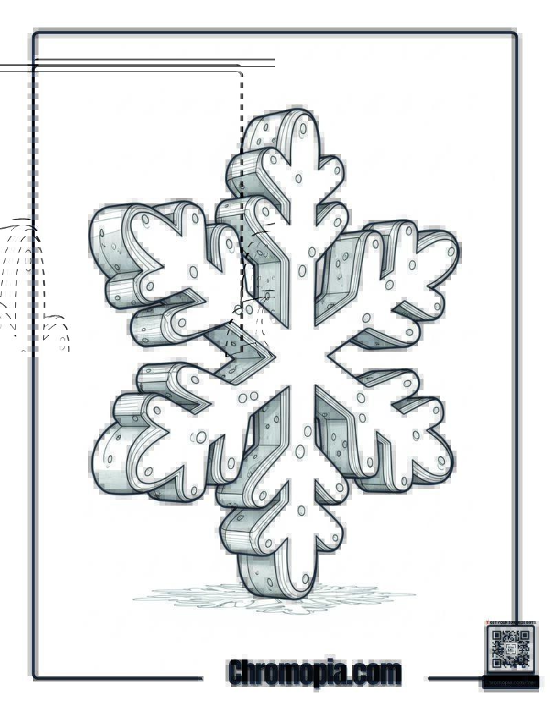 Pickle Snowflake Sour Face Coloring Page