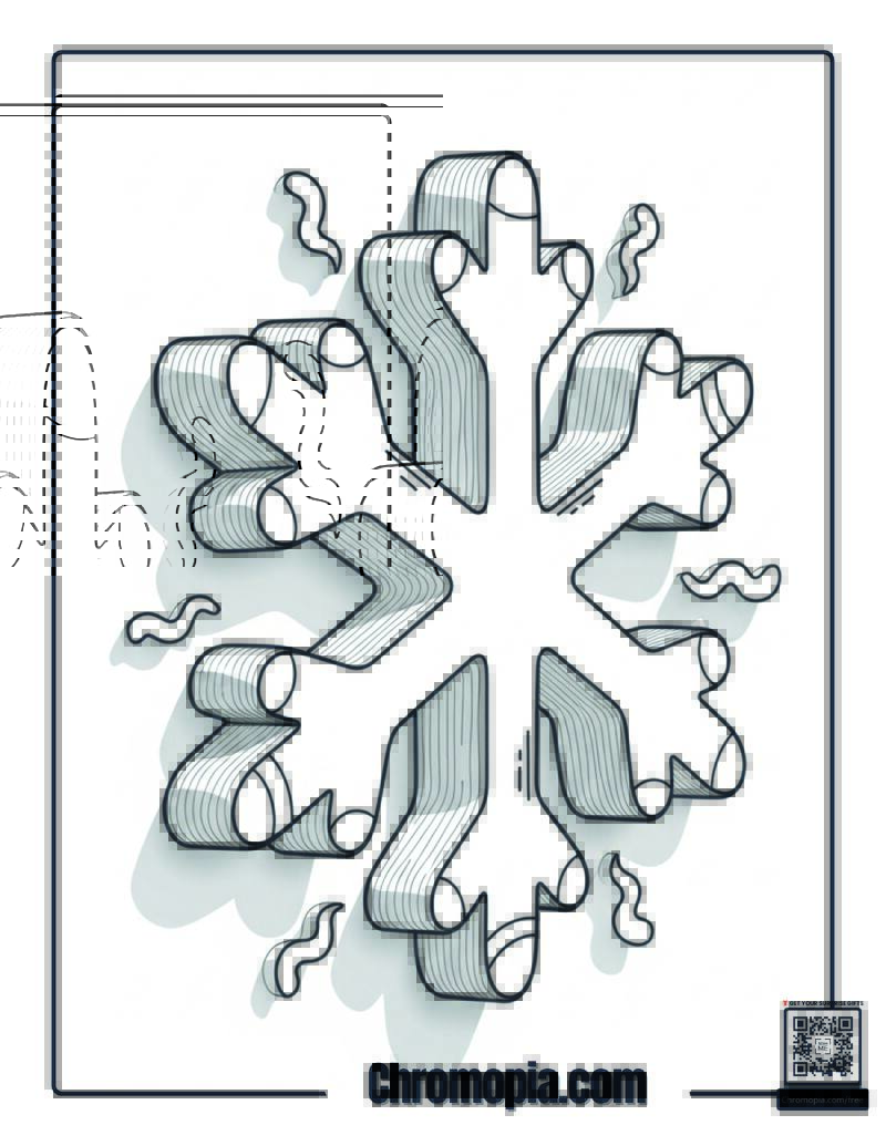 Sock Snowflake Smelly Feet Coloring Page
