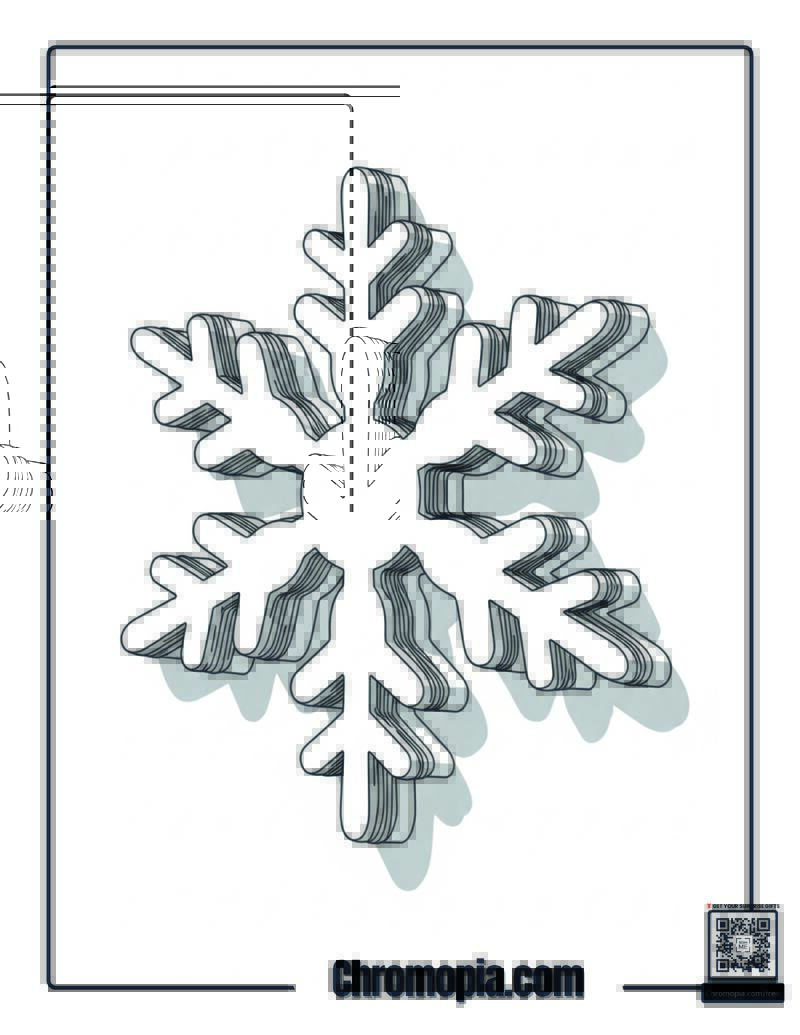 Simple Circle Dots Snowflake Mandala Coloring Page