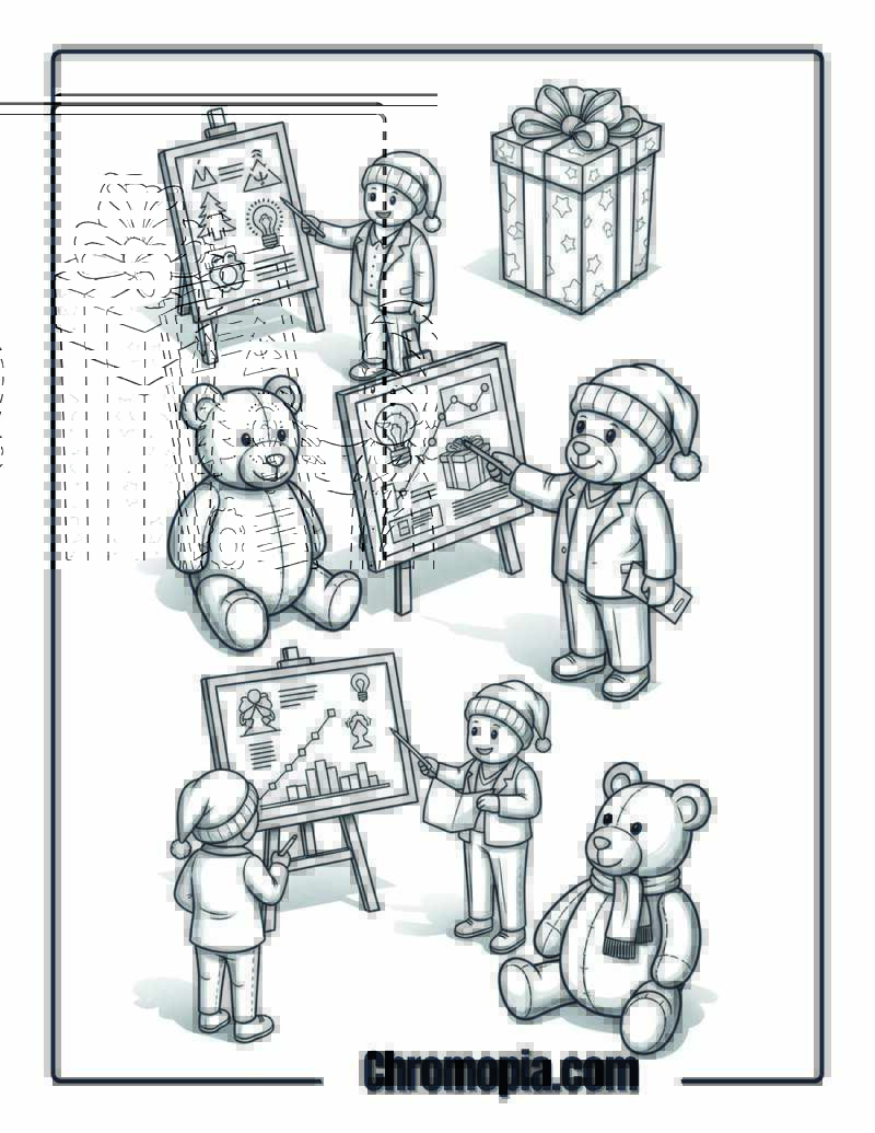 Christmas Decor Startup Business Pitch Competition Coloring Page