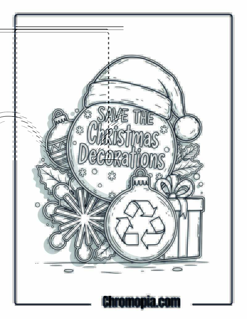 Christmas Decor Environmental Protection Agency Coloring Page