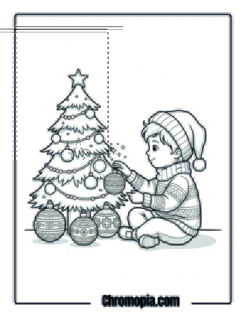 Magic Christmas Ornament Wish Maker Coloring Sheet