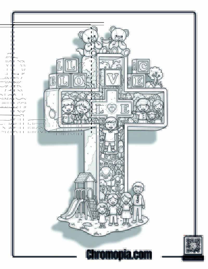 Children_s Cross Coloring Page