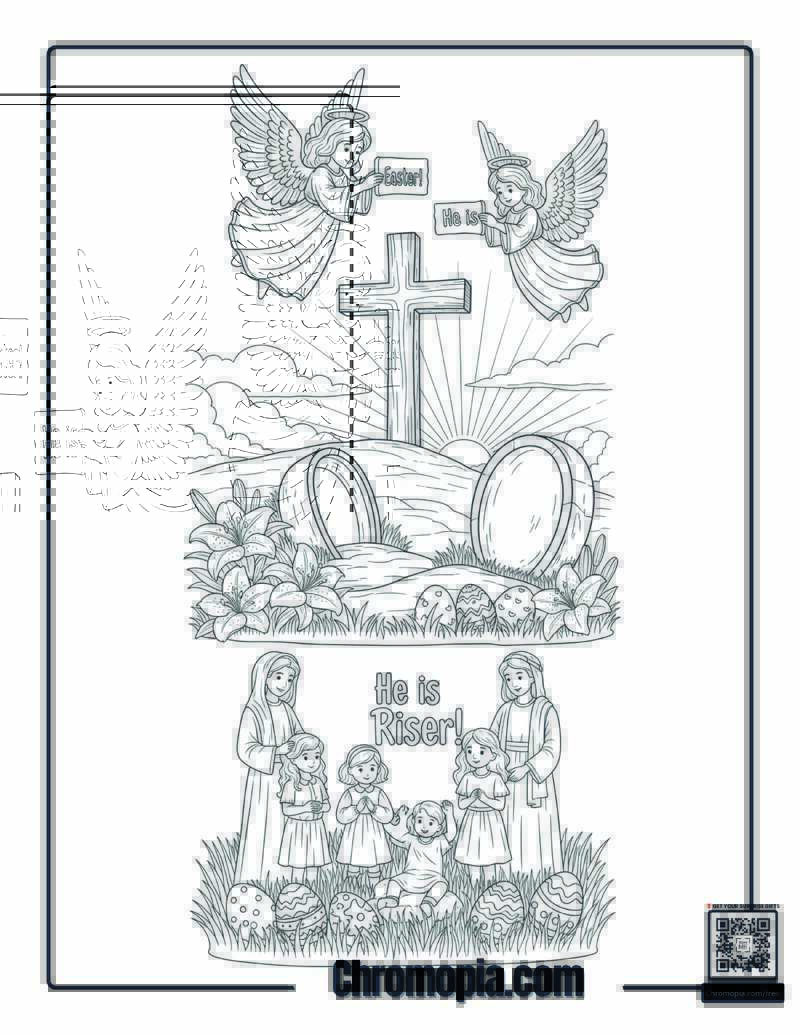 Easter Coloring Pages With Cross