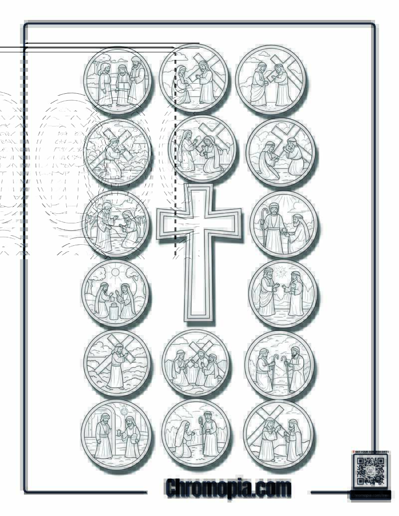 Stations Of The Cross Coloring Sheet