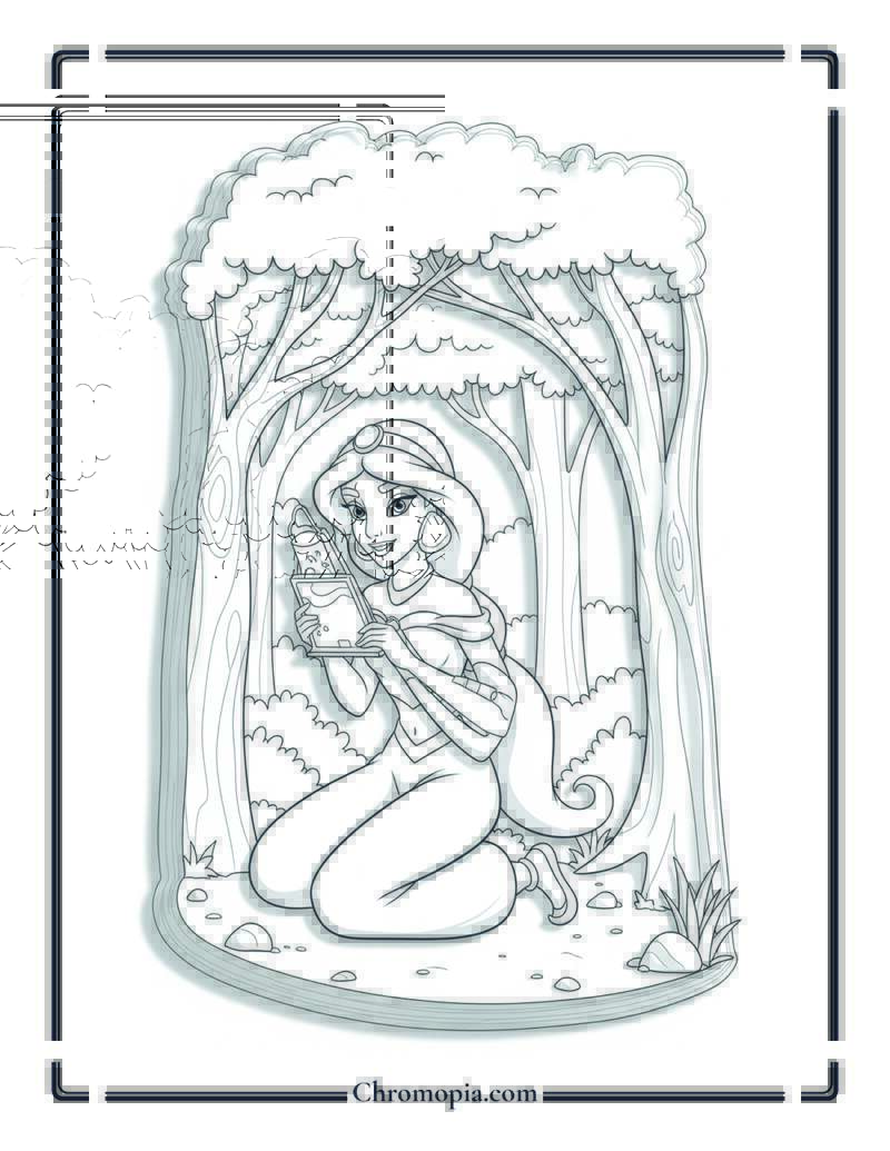 Jasmine Forest Canopy Scientific Expedition Coloring Sheet