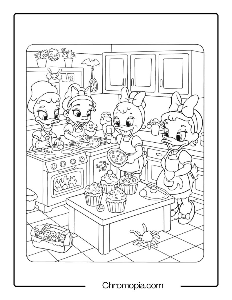 Disney Toddlers Halloween Cupcake Baking Page