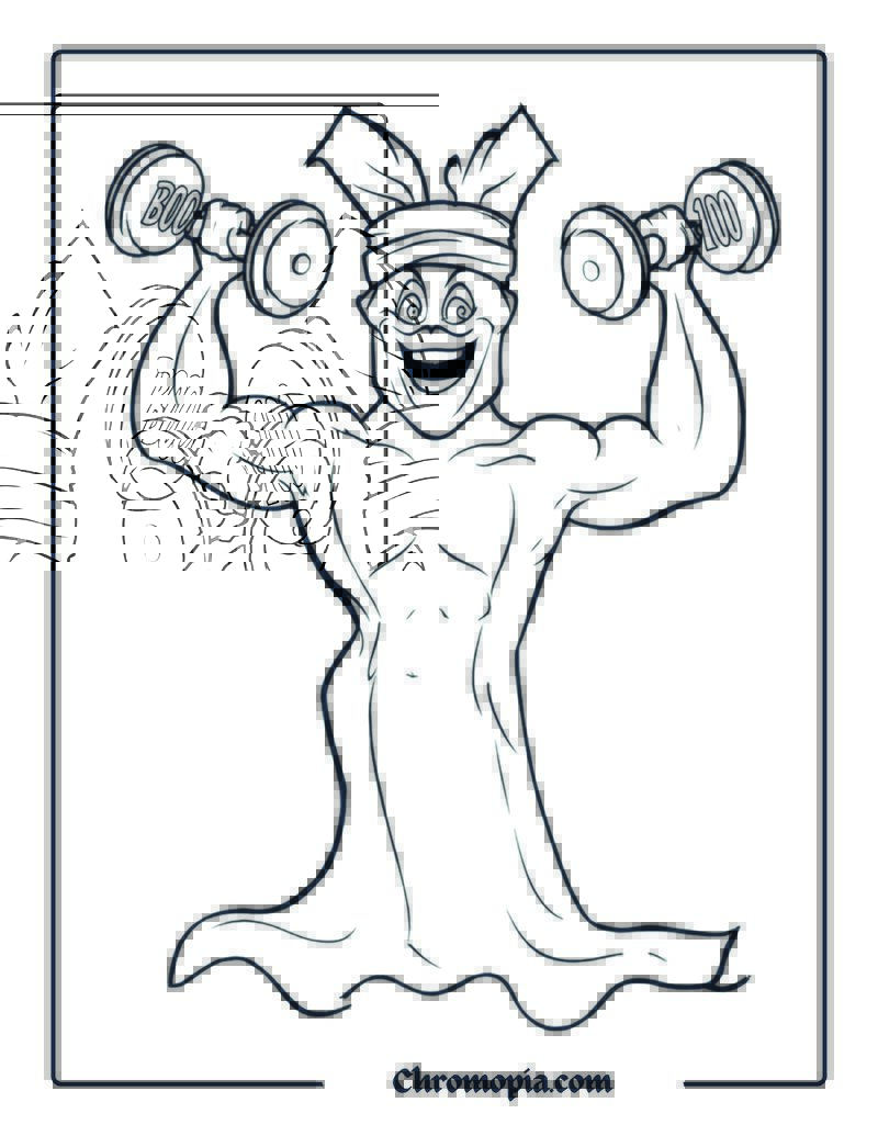 Bodybuilder Ghost Flexing