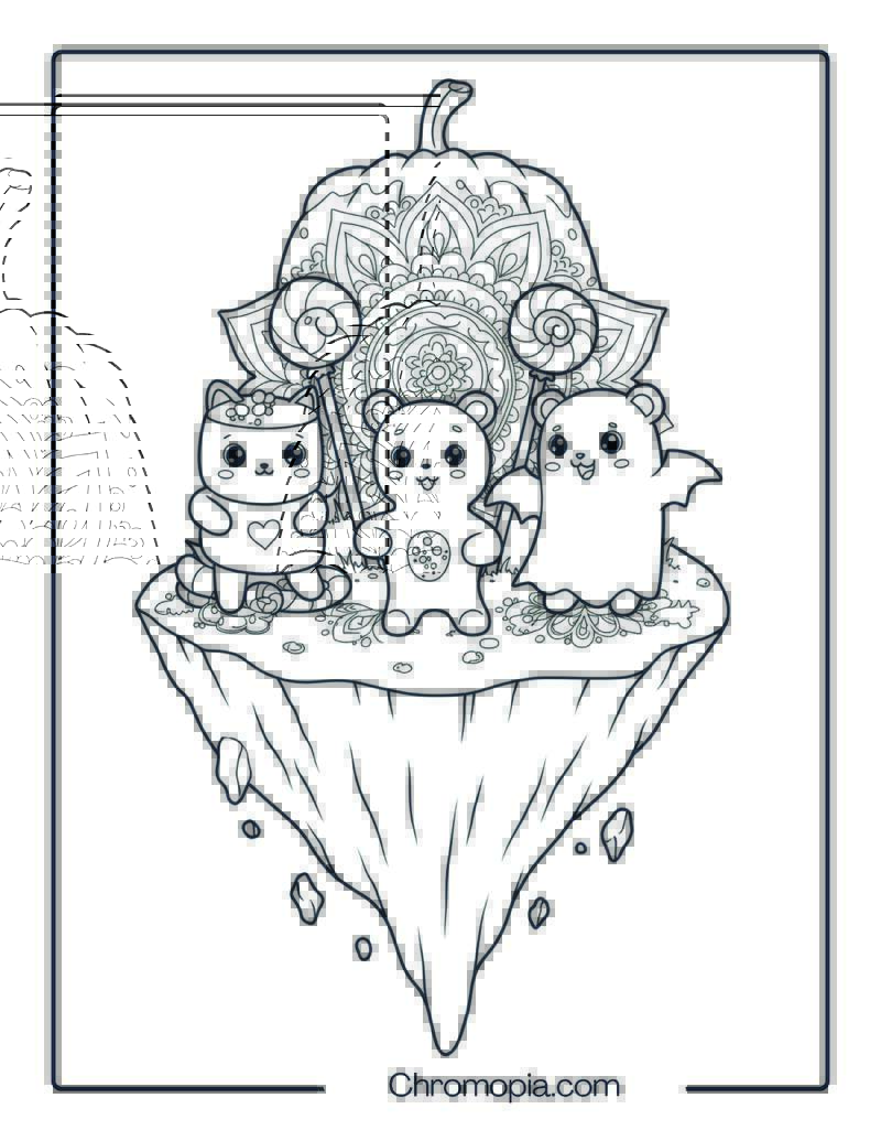 Floating Mandala Island of Candy Pets Sheet