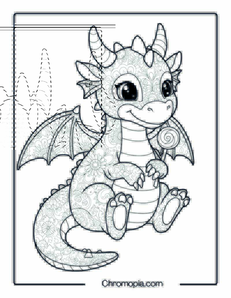 Halloween Dragon Baby Mandala Sheet