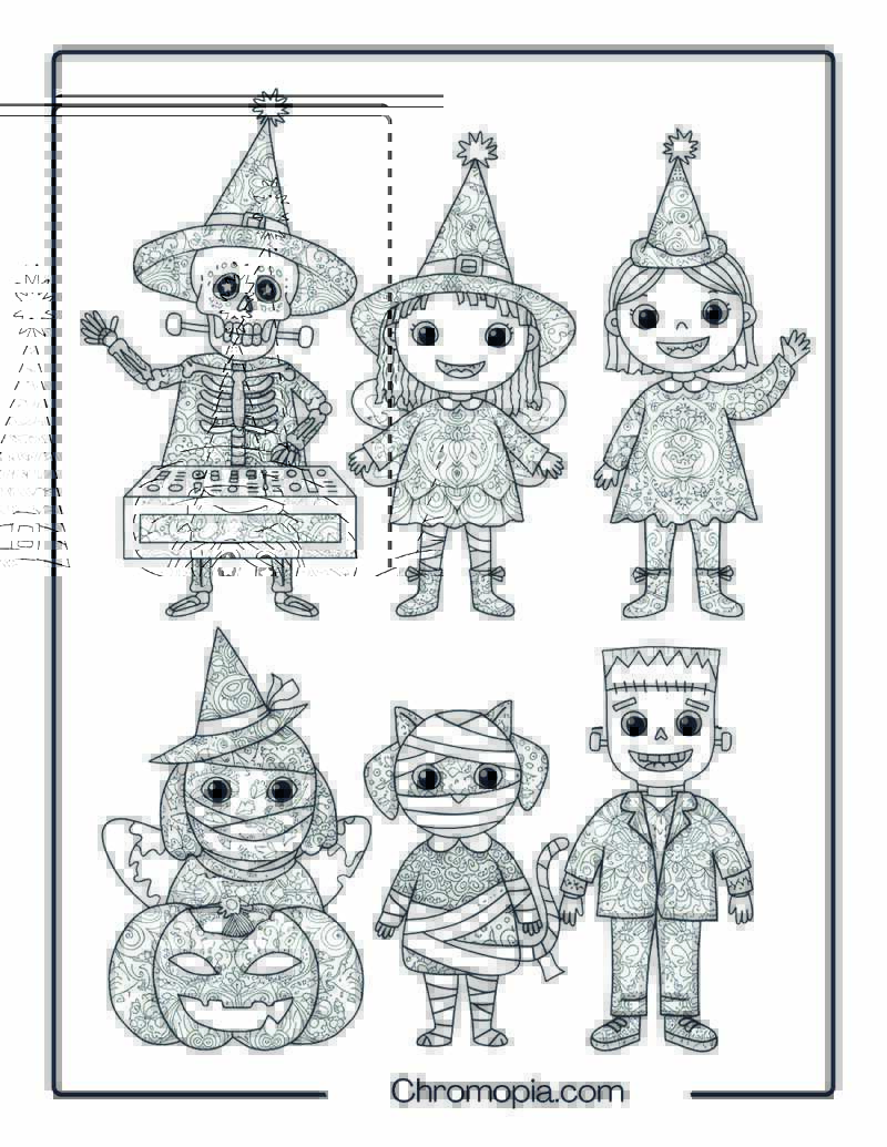 Halloween Costume Party Mandala Coloring Sheet