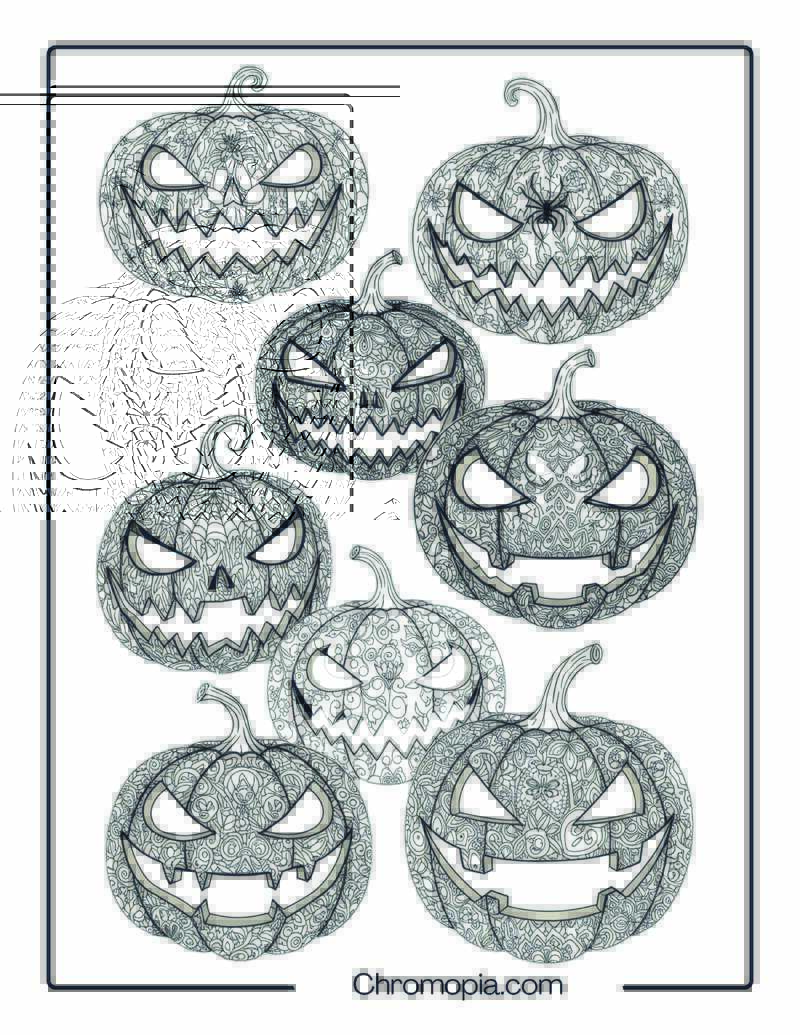 Jack-o_-Lantern Mandala Halloween Sheet