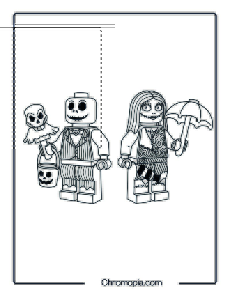Nightmare Before Christmas Lego Coloring Page