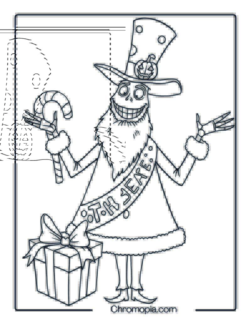 Nightmare Before Christmas Mayor Coloring Page