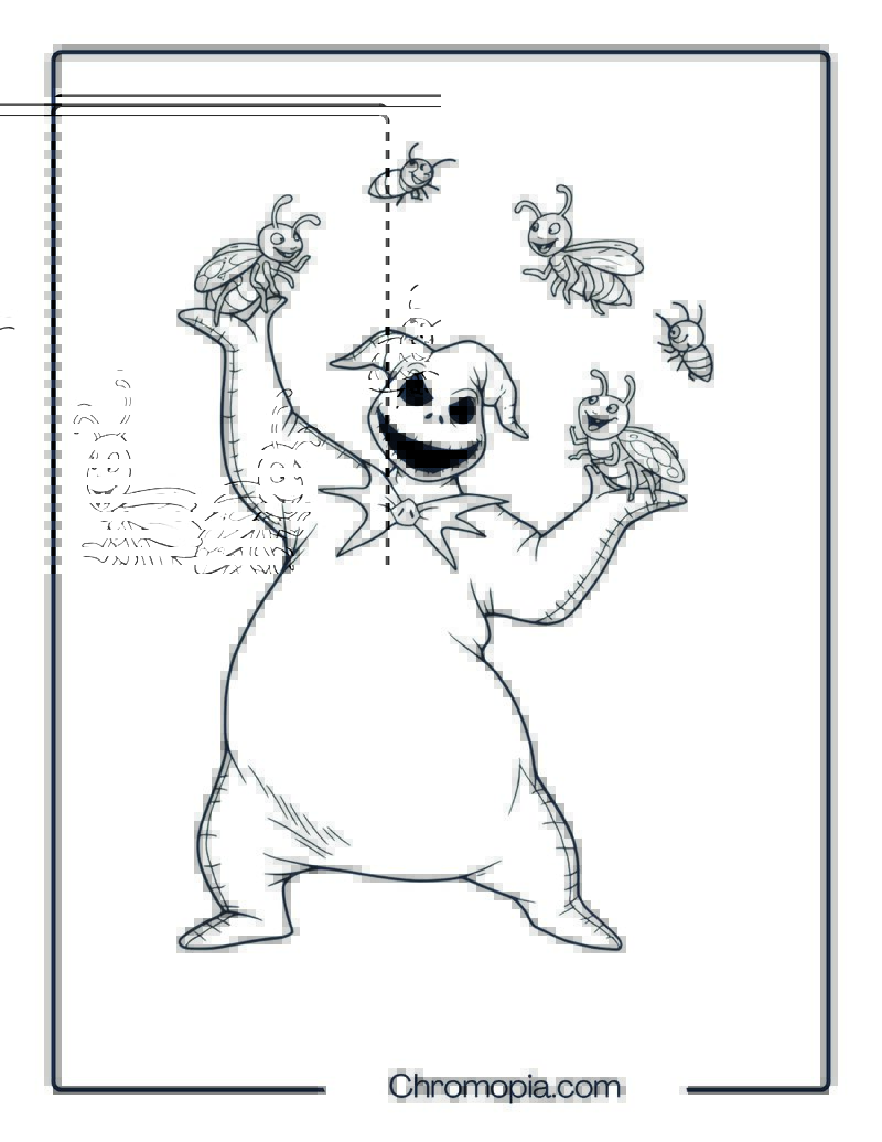 Oogie Boogie Nightmare Before Christmas Coloring Page