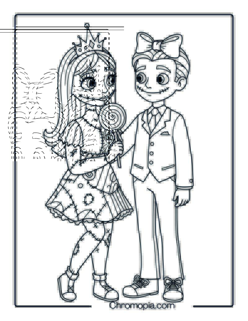 Sally Doll Coloring Page