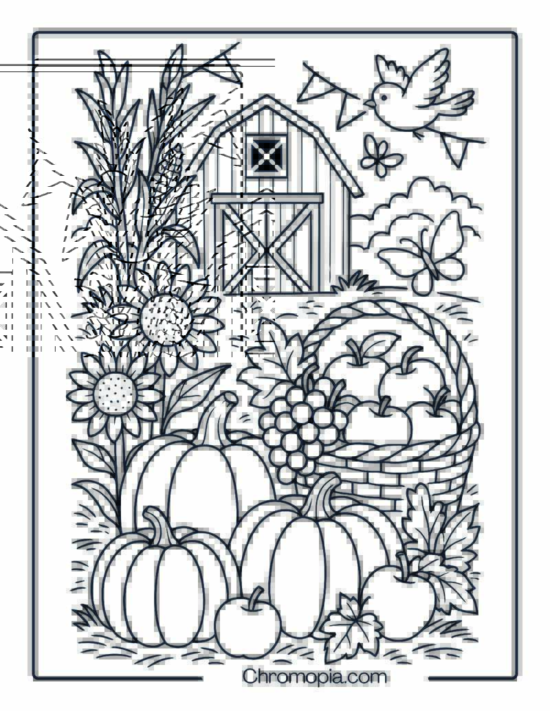 Harvest Festival Coloring Page