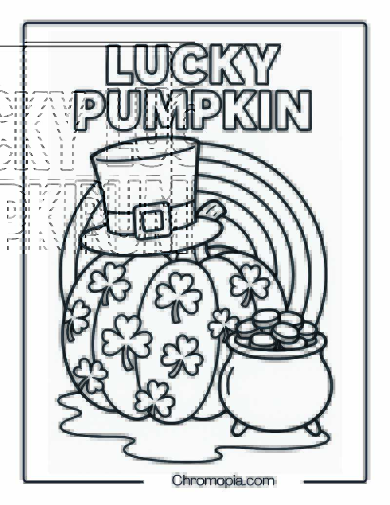 St. Patrick’s Day Pumpkin Coloring Page