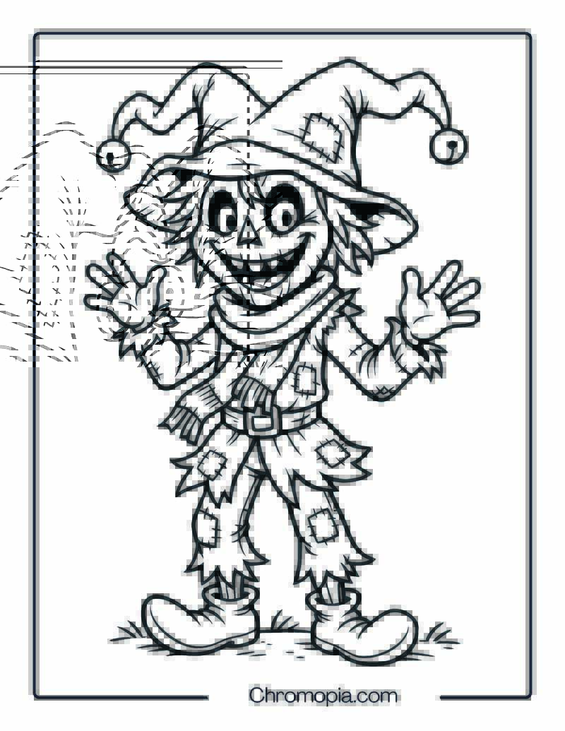 Jack Scarecrow – Coloring Page