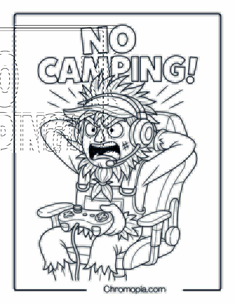 Gamer Scarecrow – Coloring Page