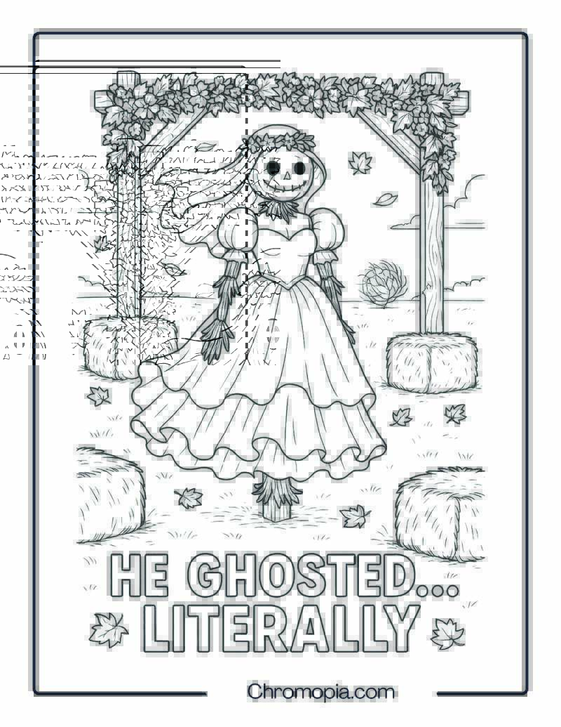 Scarecrow Wedding – Coloring Page
