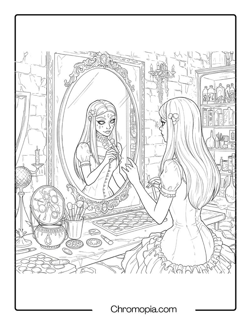 The Sinister Reflection Inside the Mirror Room – Sinister Coloring Page