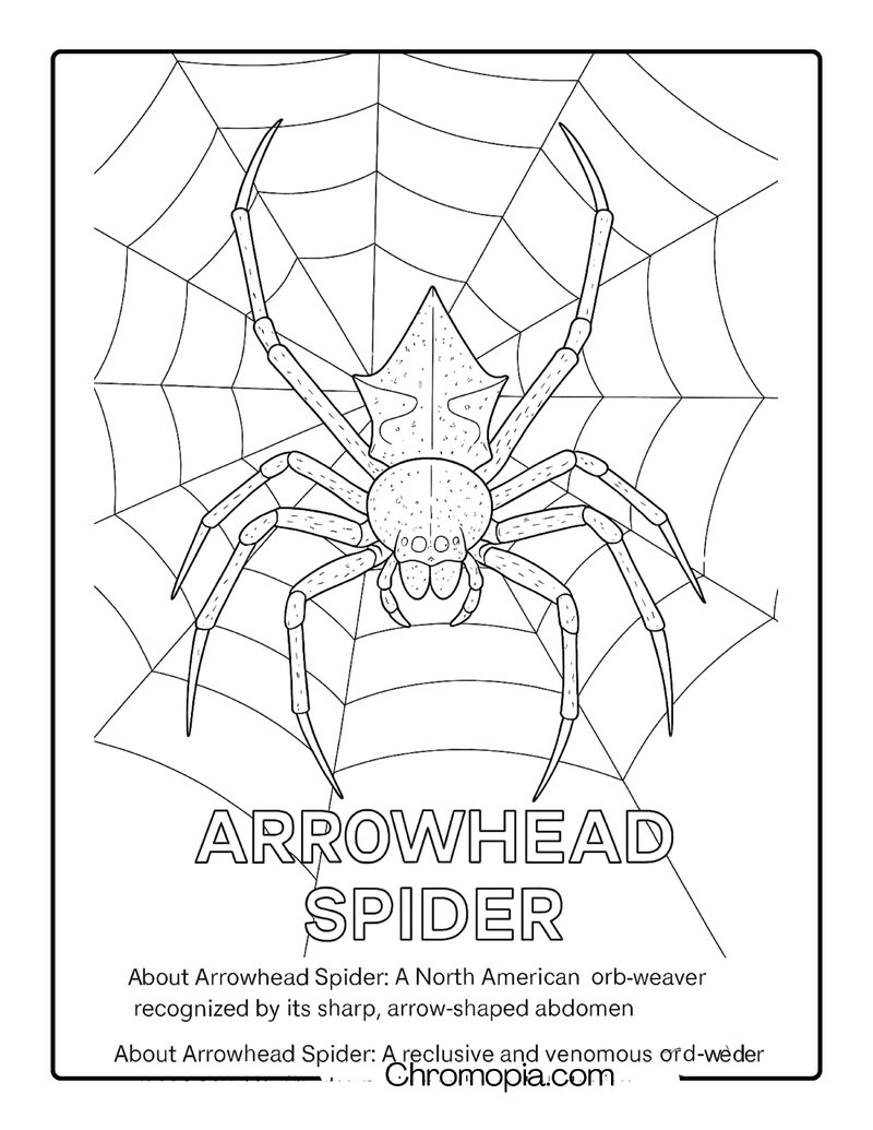 Arrowhead Spider Coloring Page