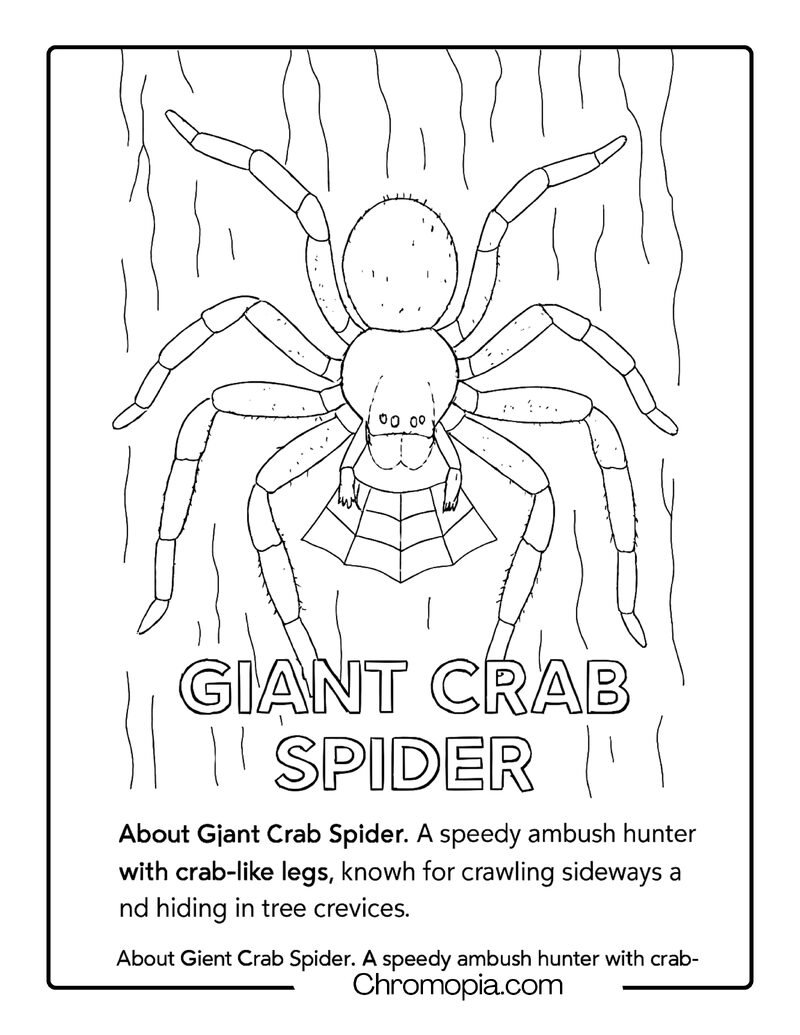 Giant Crab Spider Coloring Page