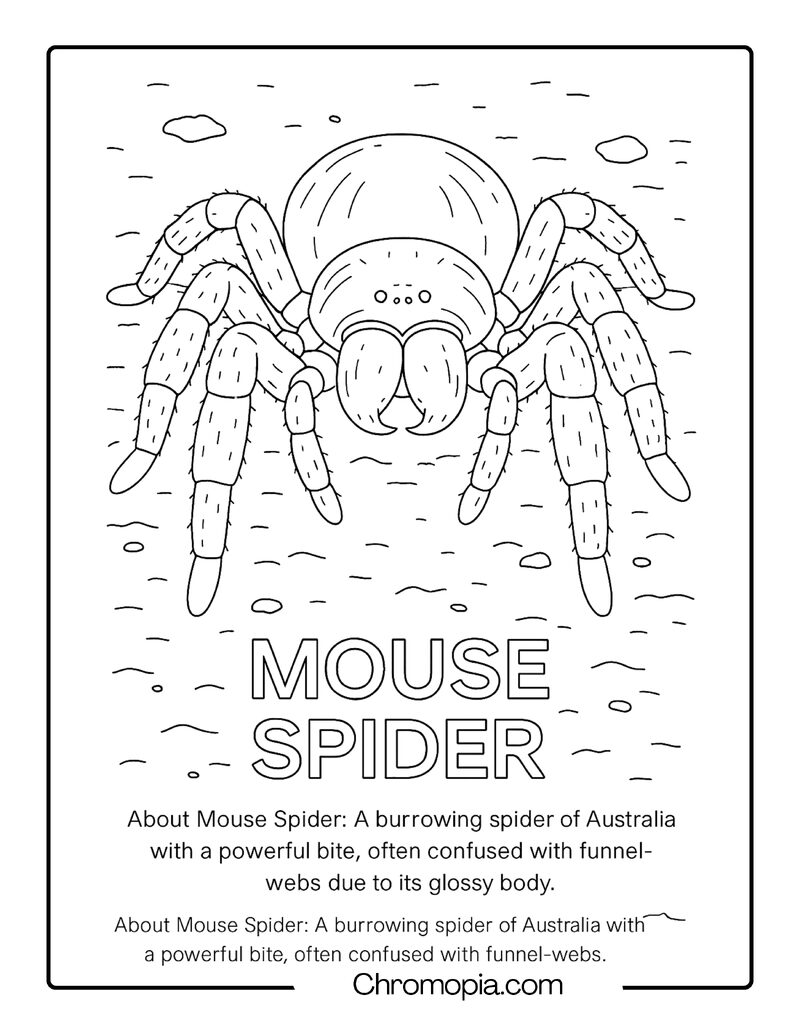 Mouse Spider Coloring Page