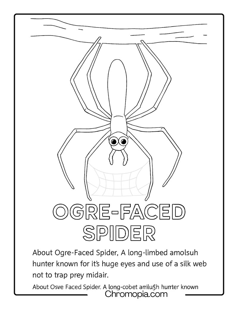 Ogre-Faced Spider Coloring Page