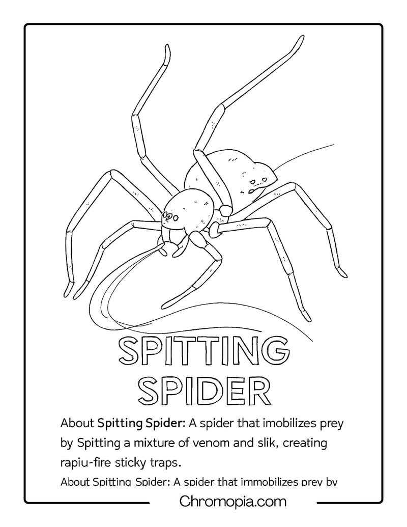 Spitting Spider Coloring Page