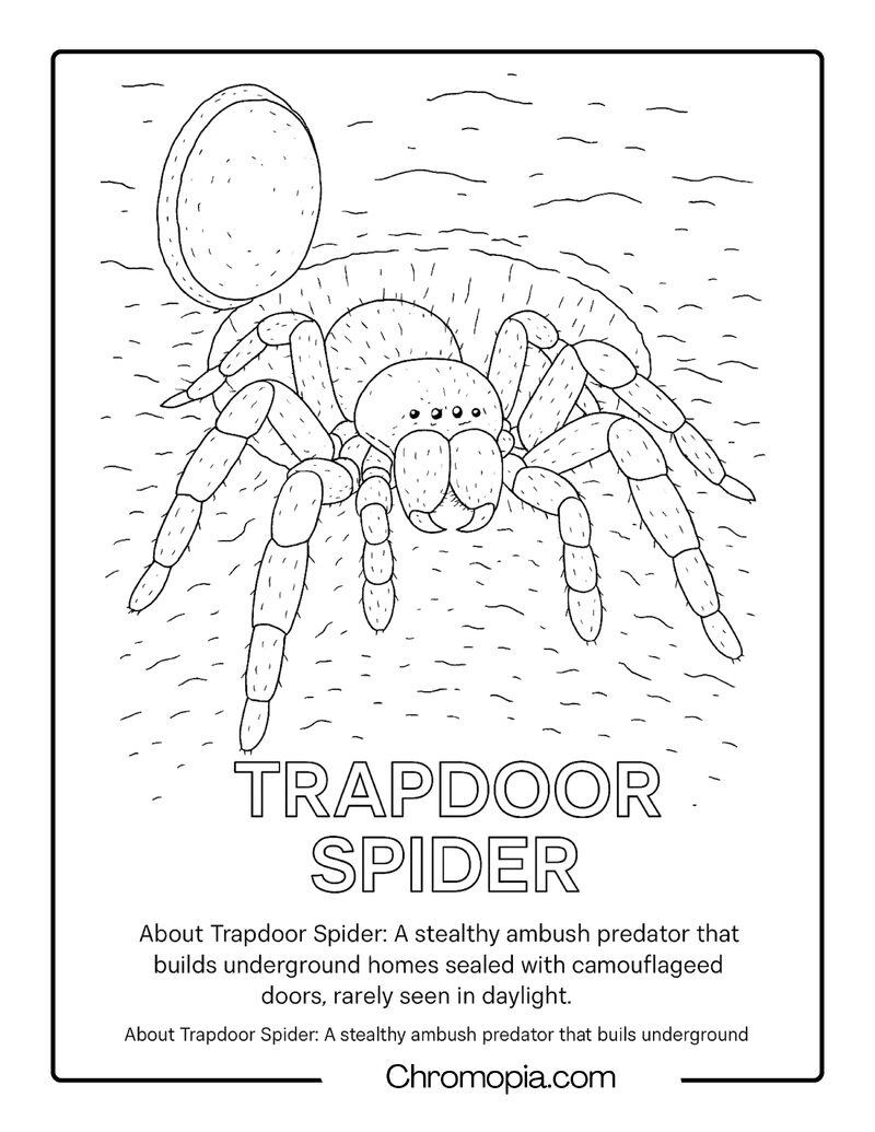 Trapdoor Spider Coloring Page