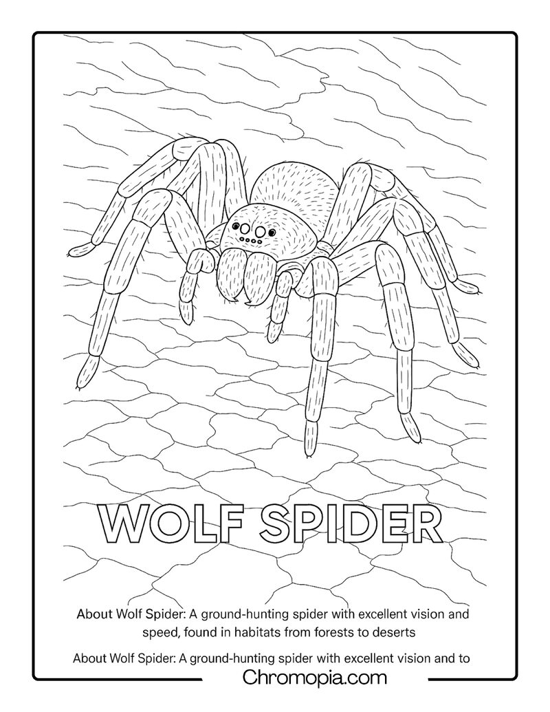 Wolf Spider Coloring Page