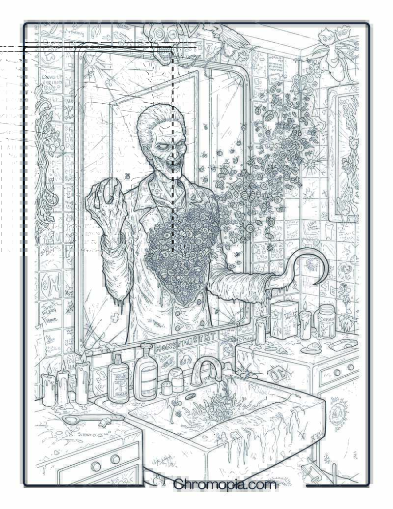 Candyman Coloring Page – Mirror of the Hive