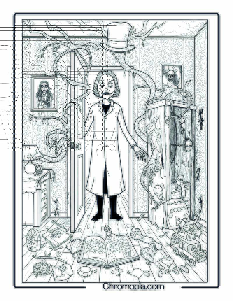 The Babadook Horror Coloring Sheet – Shadow of the Storybook